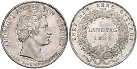 BAYERN, Ludwig I., 1825-1848, Geschichtstaler 1834. Landtag.
st
AKS 130, T.63, Dav.571