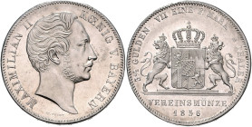 BAYERN, Maximilian II., 1848-1864, Doppeltaler 1856.
Erstabschlag
AKS 146, T.91, Dav.601