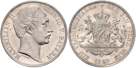 BAYERN, Maximilian II., 1848-1864, Vereinstaler 1862.
st fein
AKS 149, T.98, Dav.606
