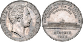 BAYERN, Maximilian II., 1848-1864, Geschichtsdoppeltaler 1854. Industrie-Ausstellung München.
vz/st
AKS 166, T.95, Dav.603