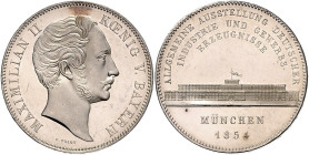 BAYERN, Maximilian II., 1848-1864, Geschichtsdoppeltaler 1854. Industrie-Ausstellung München.
PP
AKS 166, T.95, Dav.603