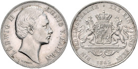 BAYERN, Ludwig II., 1864-1886, Vereinstaler 1865.
f.vz
AKS 173, T.102, Dav.609