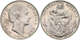 BAYERN, Ludwig II., 1864-1886, Vereinstaler 1866.
st
AKS 176, T.105, Dav.611