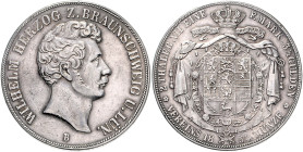 BRAUNSCHWEIG-LÜNEBURG, Wilhelm, 1831-1884, Doppeltaler 1854.
vz
AKS 73, T.119, Dav.633