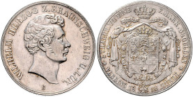 BRAUNSCHWEIG-LÜNEBURG, Wilhelm, 1831-1884, Doppeltaler 1855 B.
winz. Rdf., min.Haarlinien, vz
AKS 73, T.119, Dav.633