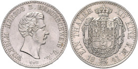 BRAUNSCHWEIG-LÜNEBURG, Wilhelm, 1831-1884, Taler 1841 CVC.
vz/st
AKS 78, T.117