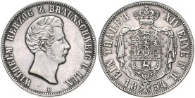 BRAUNSCHWEIG-LÜNEBURG, Wilhelm, 1831-1884, Taler 1854.
f.st
AKS 80, T.121, Dav.634