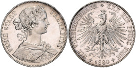 FRANKFURT, Freie Stadt, 1815-1866, Vereinstaler 1860.
f.st
AKS 8, T.142, Dav.649