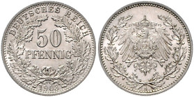 KLEINMÜNZEN, 50 Pfennig 1903 A.
st fein
J.15