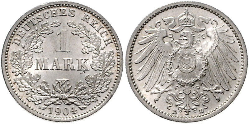 KLEINMÜNZEN, 1 Mark 1904 D.
st fein
J.17