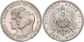 ANHALT, Friedrich II., 1904-1918, 3 Mark 1914 A. Silberhochzeit.
st fein
J.24