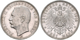 BADEN, Friedrich II., 1907-1918, 3 Mark 1915 G.
f.st
J.39