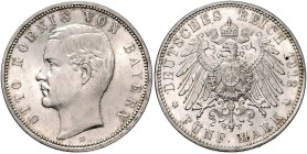 BAYERN, Otto, 1886-1913, 5 Mark 1913 D.
st
J.46