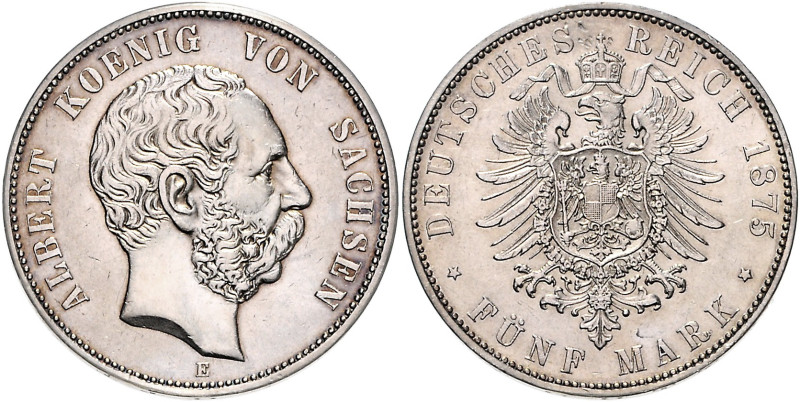 SACHSEN, Albert, 1873-1902, 5 Mark 1875 E.
f.st
J.122