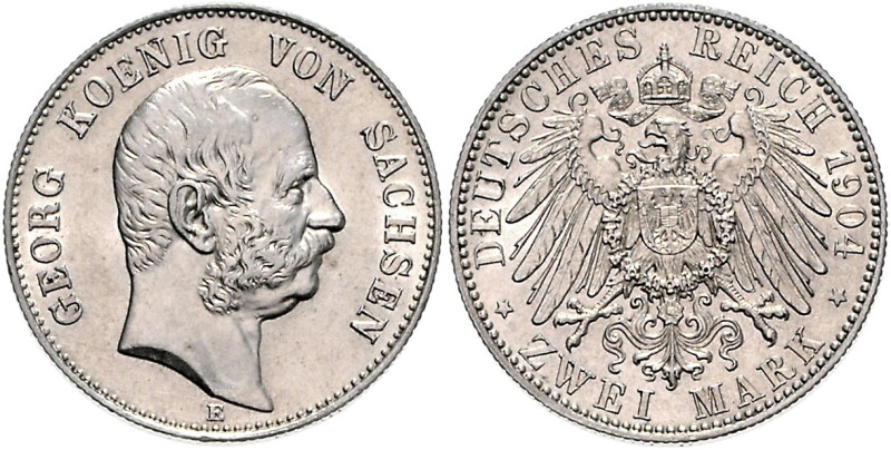 SACHSEN, Georg, 1902-1904, 2 Mark 1904 E.
st fein
J.129