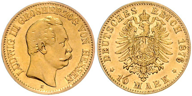 HESSEN, Ludwig III., 1848-1877, 10 Mark 1876 H.
Ware ist regelbesteuert
standa...