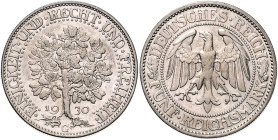 WEIMARER REPUBLIK, 1919-1933, 5 Reichsmark 1930 G. Eichbaum.
vz
J.331