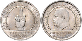 WEIMARER REPUBLIK, 1919-1933, 5 Reichsmark 1929 E. Schwurhand.
st fein
J.341