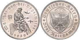 WEIMARER REPUBLIK, 1919-1933, 3 Reichsmark 1930 G. Walther von der Vogelweide.
st fein
J.344