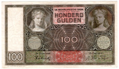 NIEDERLANDE, De Nederlandsche Bank, 100 Gulden 23.5.1941.
I/II
Pick 51b