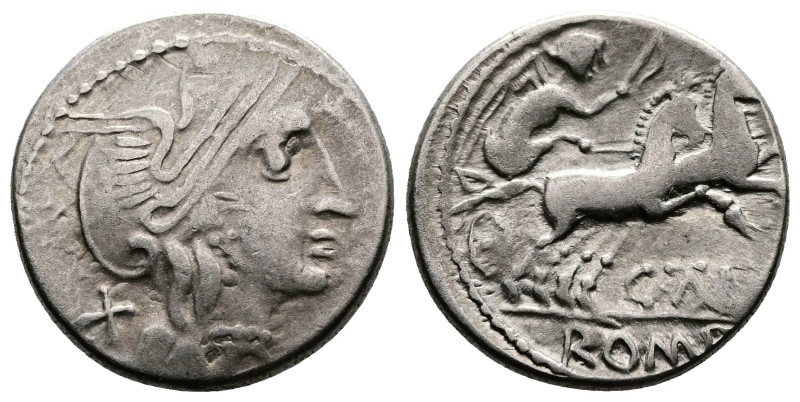 C. Thalna, Celtic imitation of AR Denarius (18mm, 3,74 g.) ca. 2nd.- 1st. centur...