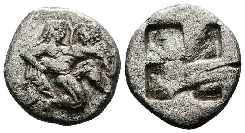 Islands off Thrace, Thasos. ca. 550-478 BC. AR Drachm (15,8 mm. 4,33 g.). First ...