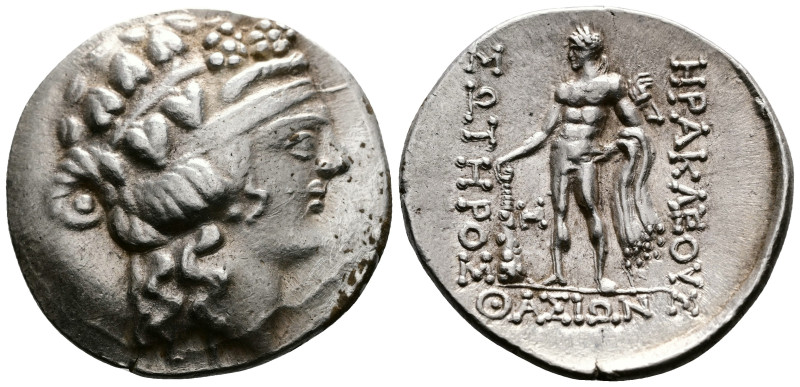 Islands off Thrace, Thasos. Ca. 168/7-148 BC. AR Tetradrachm (29 mm, 16,42 g.). ...