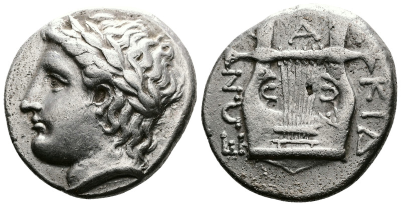 Macedon, Chalkidian League, Olynthos. Circa 420-379 BC. AR Tetradrachm. (25,2 mm...