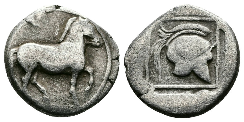 Kings of Macedon. Alexander I 498-454 BC. AR Tetrobol (14mm, 1,7 g.). Light stan...