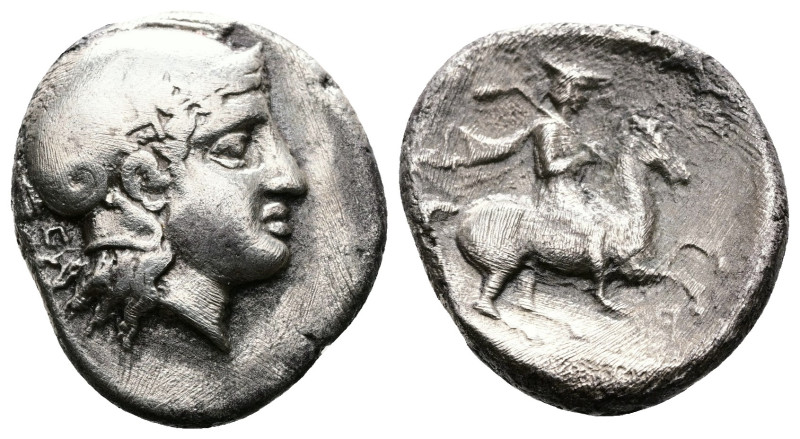 Thessaly, Pharsalos. late 5th-mid 4th century BC. Drachm (18 mm, 5.87 g.), signe...