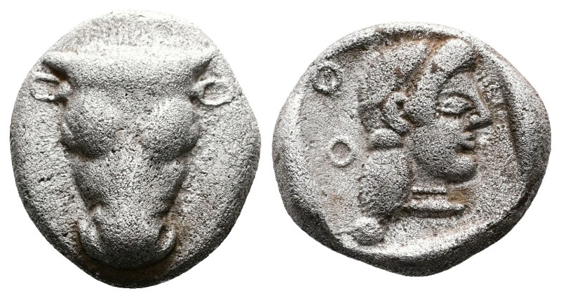 Phokian League. Phokis. Federal coinage. 500 - 490 BC. AR Triobol (12,4mm. 2,91g...