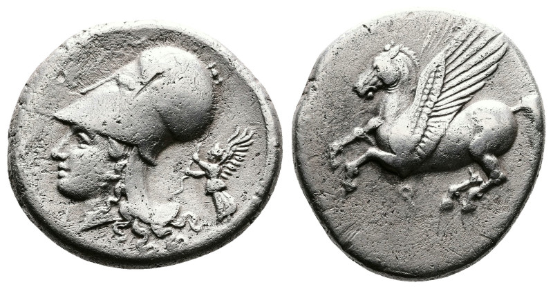 Corinthia, Corinth, 350-300 BC, AR Stater (21mm, 8,28g.). Pegasos flying left, Q...