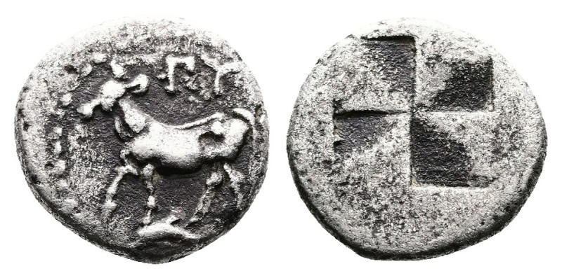 Thrace, Byzantion AR Quarter Siglos or Trihemiobol (10,5 mm, 1,12 g.) Circa 340-...