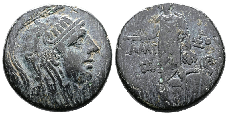 Pontos. Amisos. AE (28mm, 18,40 g.) Struck under Mithradates VI ca. 105-85 BC. H...