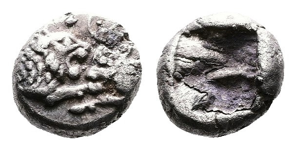 Kings of Lydia, Kroisos AR 1/24 Stater (6,5mm. 0,43g.). Sardes, circa 561-546 BC...