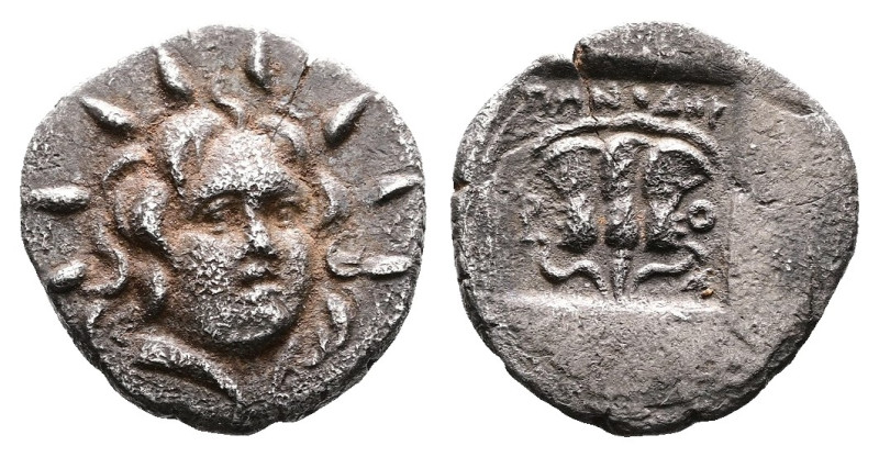 Islands off Caria, Rhodos. Rhodes. Circa 170-150 BC. AR Hemidrachm (11,6mm. 1,08...