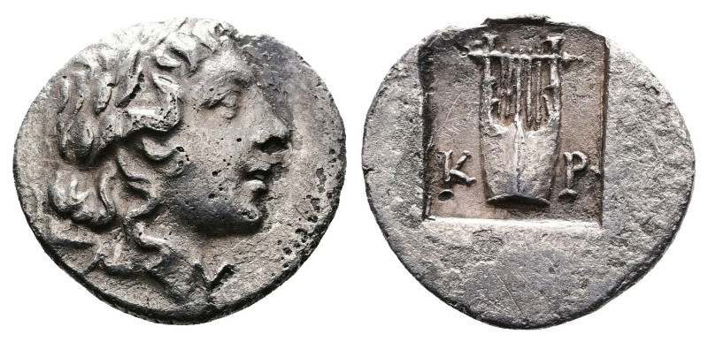 Lycian League, Kragos mint. Circa 48-42 BC. AR Hemidrachm (15,5mm, 1,87 g.). Lau...