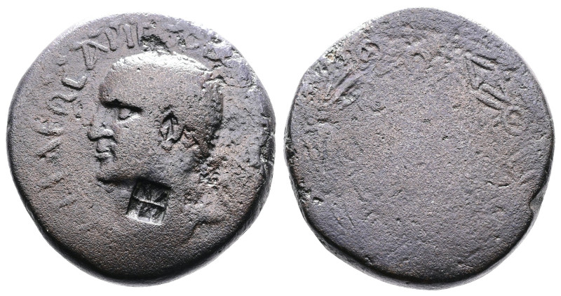 Kings of Armenia Minor. Aristoboulos. (54-92 AD.) Æ (26,5mm, 18.17 g.). Dated RY...