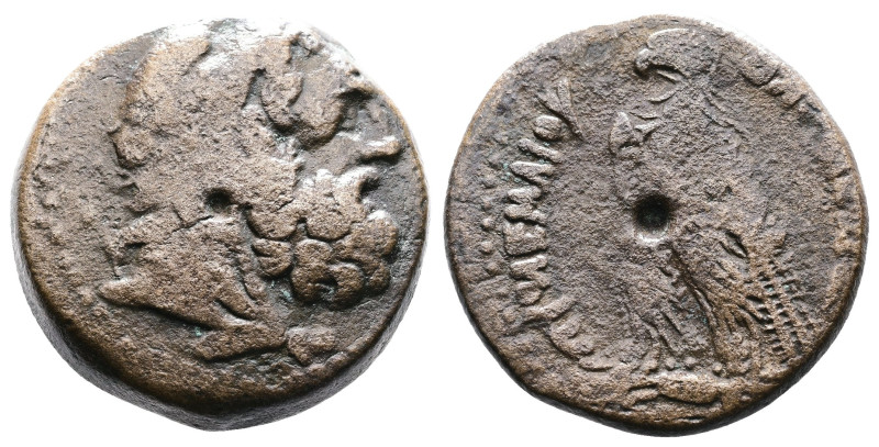 Ptolemaic Kingdom, Ptolemy III Euergetes Æ Obol (24mm. 12,3g.). Telmessos, circa...