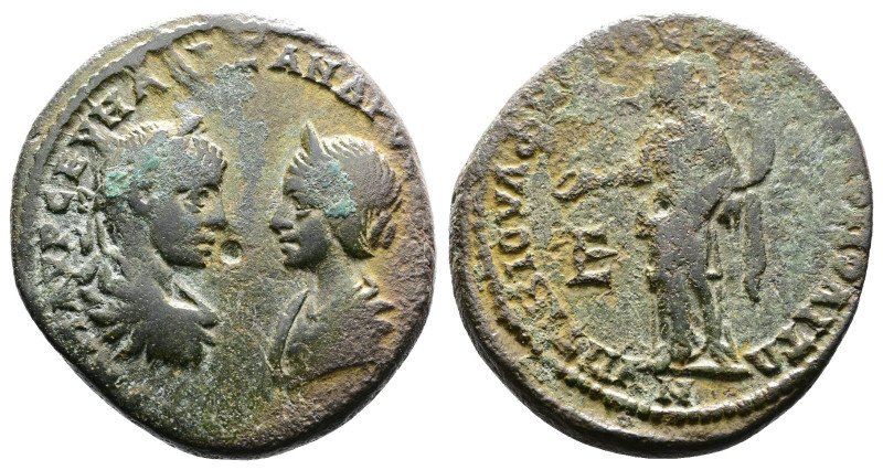 Moesia Superior, Markianopolis, Severus Alexander and Julia Maesa, AE (24,7mm. 9...