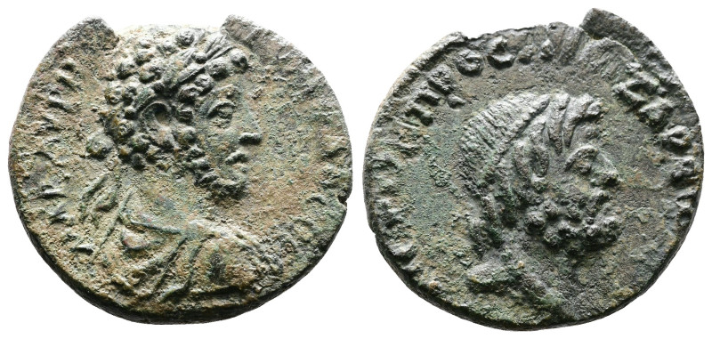 Cilicia, Anazarbos. Commodus. AE (24,9 mm. 7,17 g.). AD 202. ΜΑΡ ΑVΡΗ [ΚΟΜΟΔΟС С...