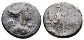 Octavian, 30-27 BC. AR Denarius (18,4mm. 3 g.). Uncertain mint in Italy. Winged bust of Victory right. Rev. CAESAR-DIVI F across fields, Octavian as N...