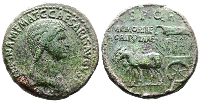 Agrippina I, AD 37-41. AE Sestertius. Struck under Caligula (35,2mm. 26,4 g.). R...