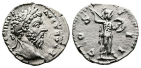 Marcus Aurelius, AD 161-180. AR Denarius. (18,57mm. 3,05 g.). AD 169, Rome. M ANTONINVS AVG TR P XXIIII, laureate head right. Rev. COS III, Minerva wa...
