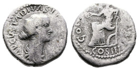Faustina II, (147-175 AD.) a contemporary imitation copying an official issue of Rome. AR Denarius (15,5 mm, 3,05 g.) AVGVSTA DIVA STI..Draped bust ri...
