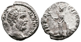 Clodius Albinus, AD 193- 195. AR Denarius. (17,4 mm. 2,76 g.). AD 193- 195, Rome. D CLOD SEPT ALBIN CAES, bare head right. Rev. FELICITAS COS II, Feli...