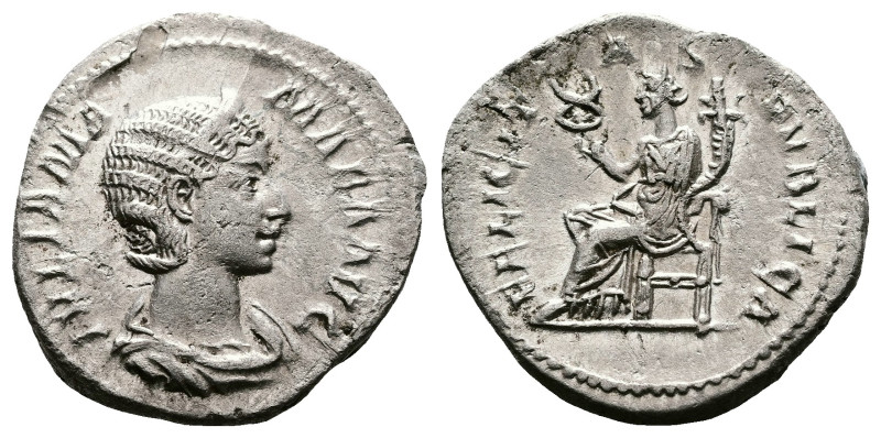 Julia Mamaea, AD 222-235. AR Denarius. (19,9 mm. 2,99 g.). Rome. IVLIA MAMAEA AV...