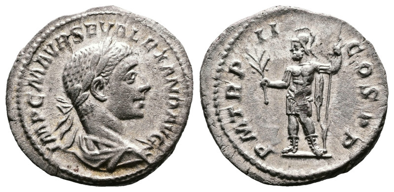 Severus Alexander, AD 222-235. AR Denarius. (20,2 mm. 3,11 g.). AD 223, Rome. IM...