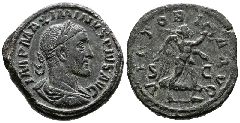 Maximinus I, AD 235-238. Sestertius. (33,1 mm. 28,6 g.). AD 237-238, Rome. IMP M...