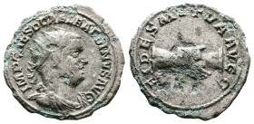 Balbinus, AD 238. AR Fourée Antoninianus. (21,9 mm. 2,69 g.). Rome. IMP CAES D CAEL BALBINVS AVG, radiate, draped and cuirassed bust right. Rev. PIETA...